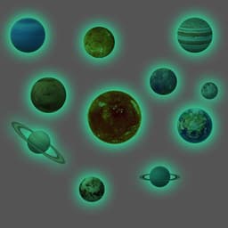 image-Solar System Wall Stickers, Celestial Glow Decals - Astronomy Décor