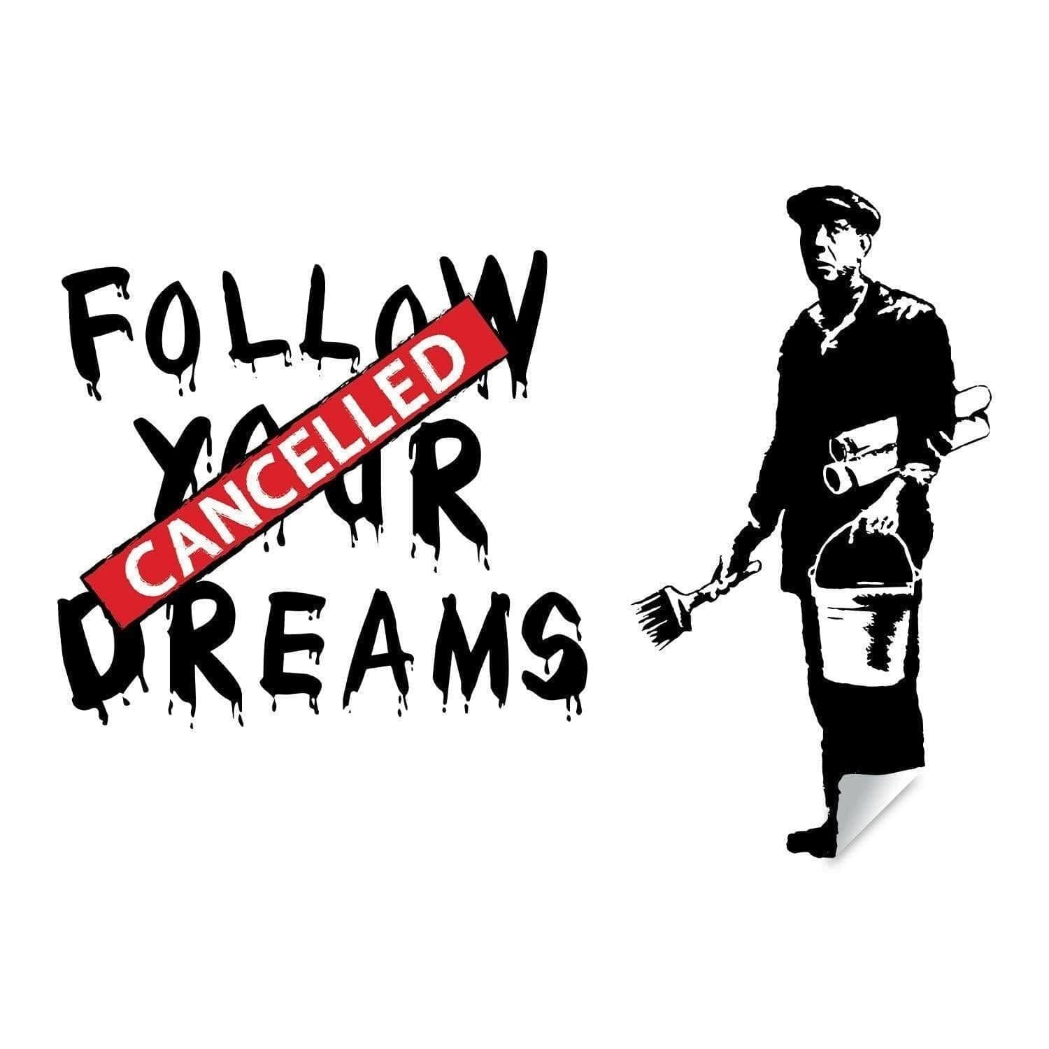 image-Urban Dreams Wall Decal - Inspiring Street Art Sticker