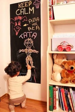 image-Blackboard Elegance: Reusable Chalkboard Wall Sticker
