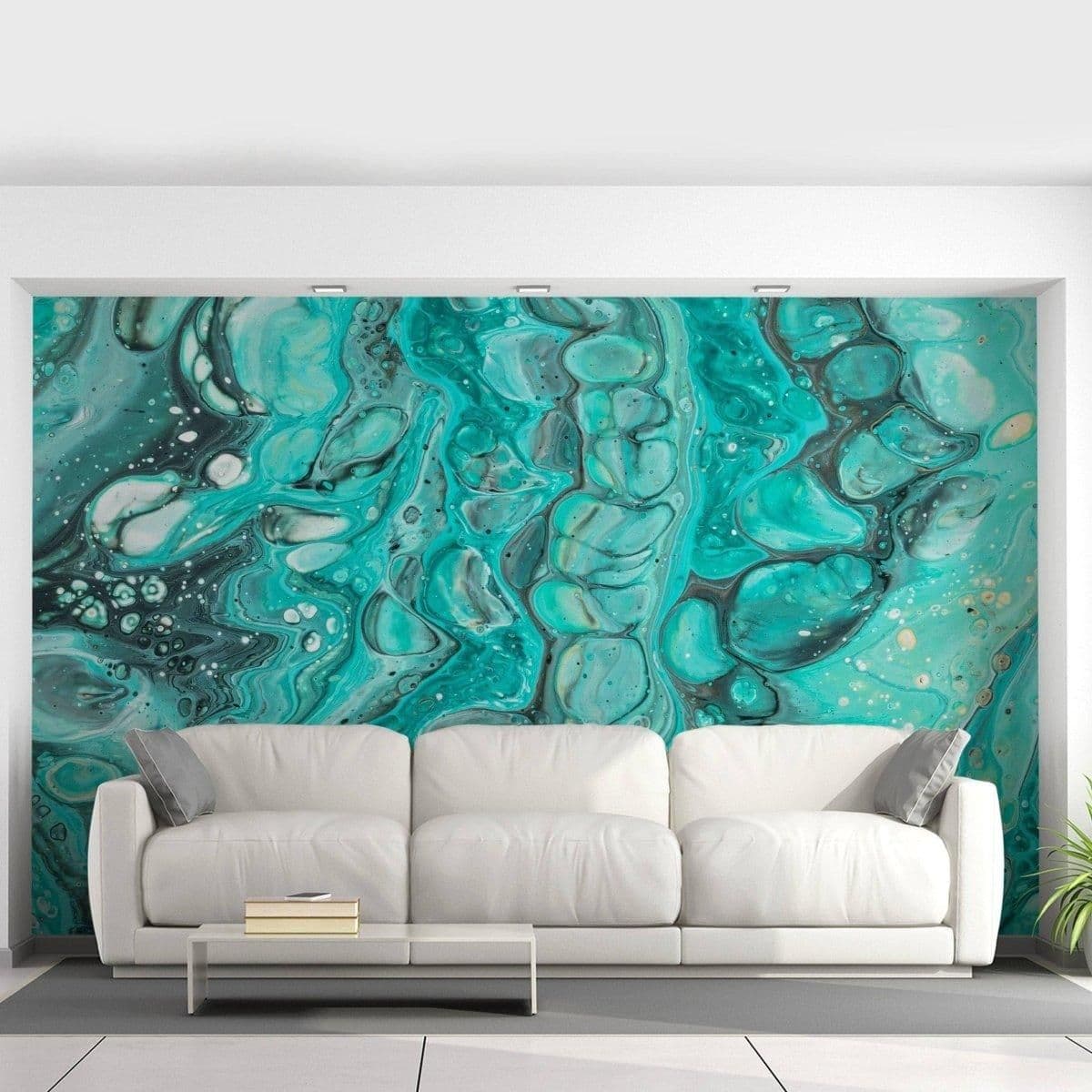 image-Luxurious Self-Adhesive Marble Pattern Wallpaper - Easy Install, Peel & Stick Design