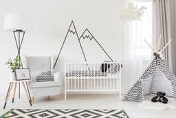 image-Black Mountain Line Peel and Stick Decals - Trendy Wall Stickers