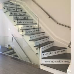 image-Believe In Yourself Stair Vinyl Sticker - Self Motivation Love Home Wall Art You Quote Decal