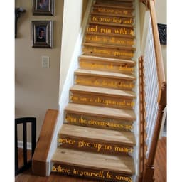 image-Believe In Yourself Stair Vinyl Sticker - Self Motivation Love Home Wall Art You Quote Decal