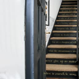 image-Believe In Yourself Stair Vinyl Sticker - Self Motivation Love Home Wall Art You Quote Decal