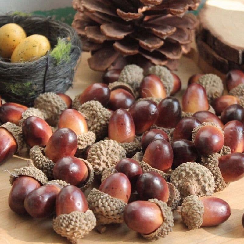 image-Fake Artificial Acorn Oak Foam Xmas Decoration
