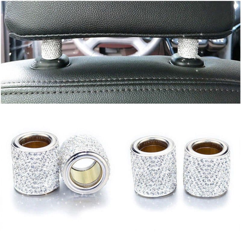 image-1pc Crystal Car Seat Headrest Collar Decor Charms