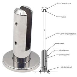 image-Stainless Steel Spigots Stairs Pool Spigot Glass