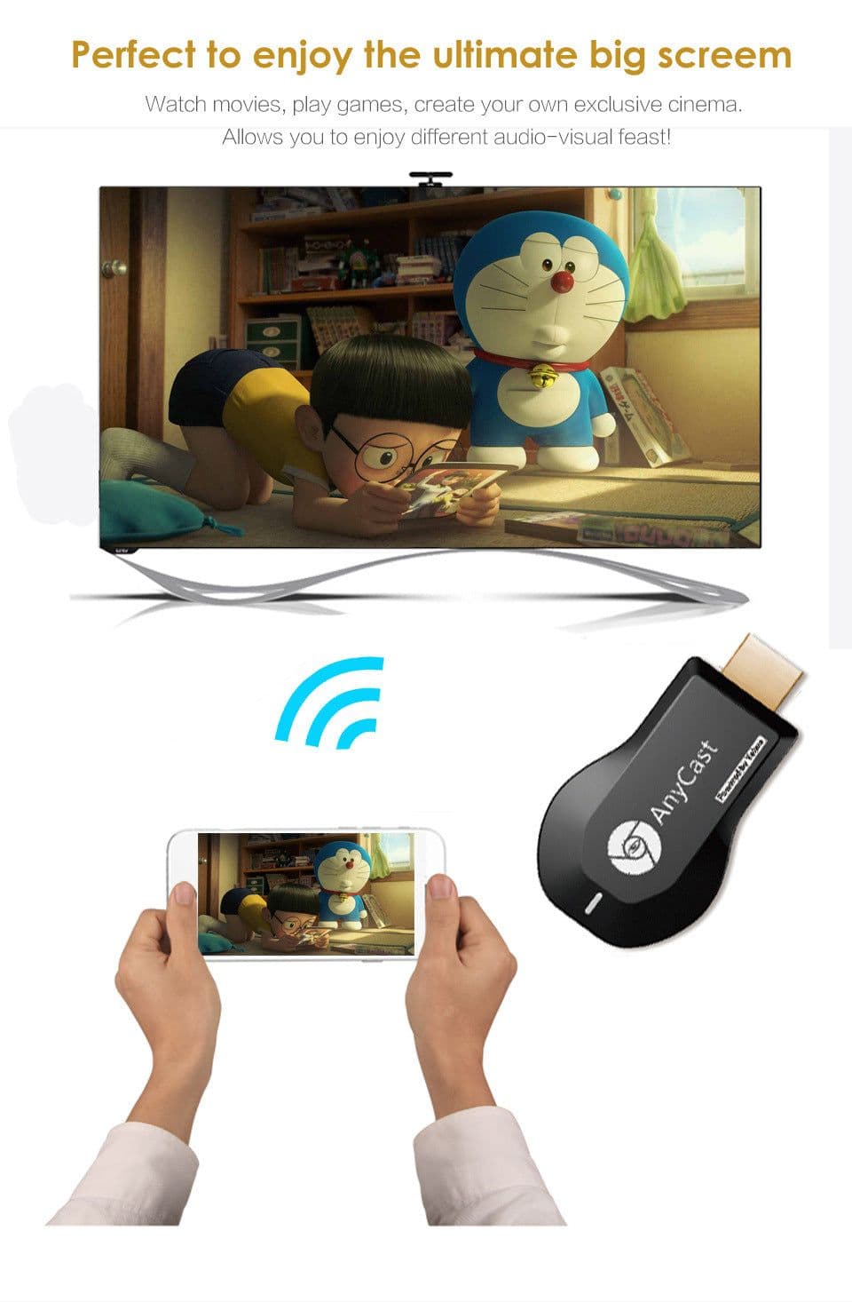 image-Anycast M9 Plus TV Stick 1080P Dongle Receiver