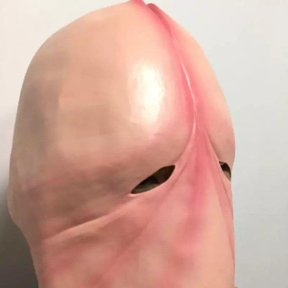 image-Halloween Mask Latex Head Cover Dark Brown