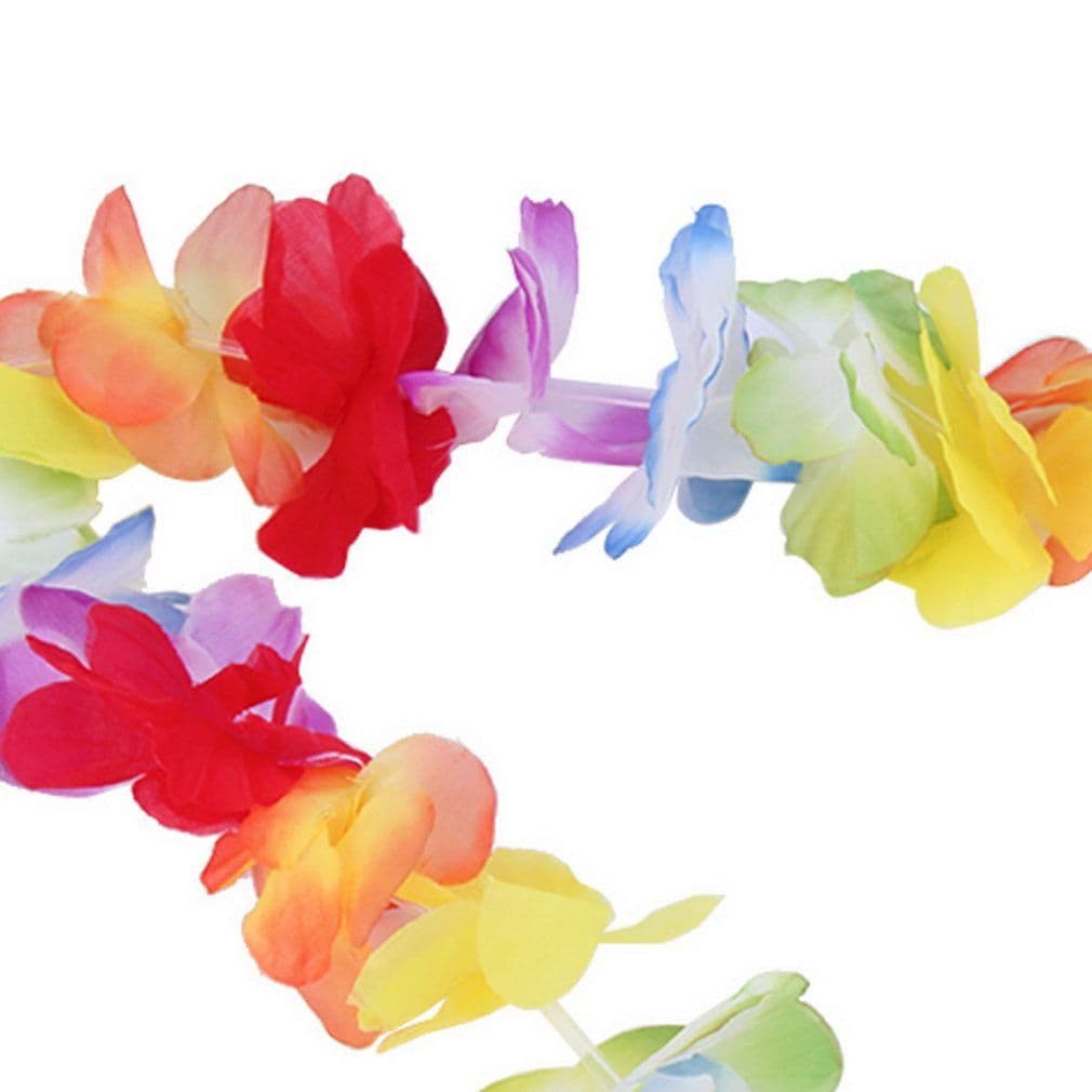 image-1pc Colorful Flower Garland Hawaiian Necklace