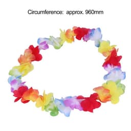 image-1pc Colorful Flower Garland Hawaiian Necklace