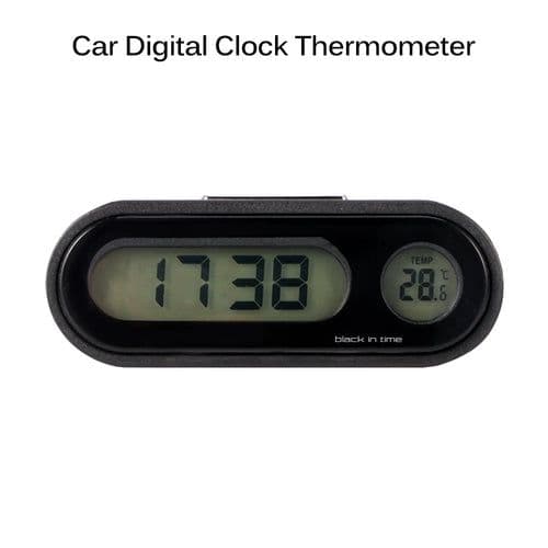 image-Car Digital Clock Temperature Gauge with LED