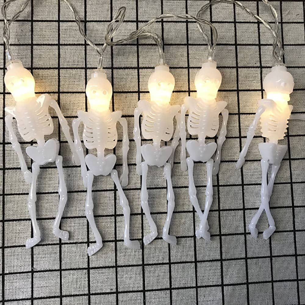 image-1.5 M Halloween String Lights Skull Warm Color