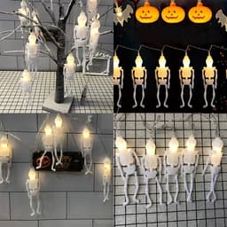 image-1.5 M Halloween String Lights Skull Warm Color