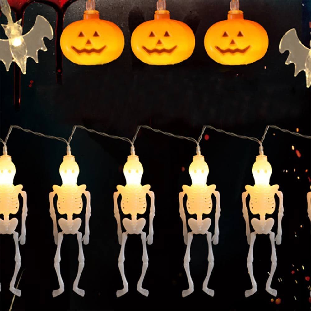 image-Halloween String Lights Lamp Skull Warm White