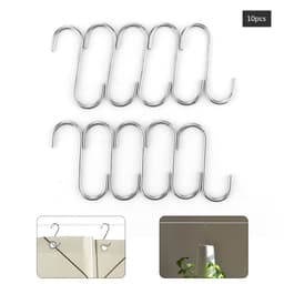 image-Stainless Steel Shower Curtain Rings Hooks