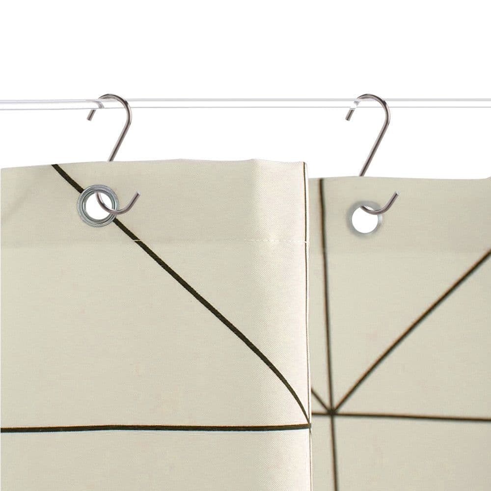 image-Stainless Steel Shower Curtain Rings Hooks