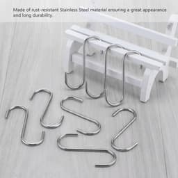 image-Stainless Steel Shower Curtain Rings Hooks