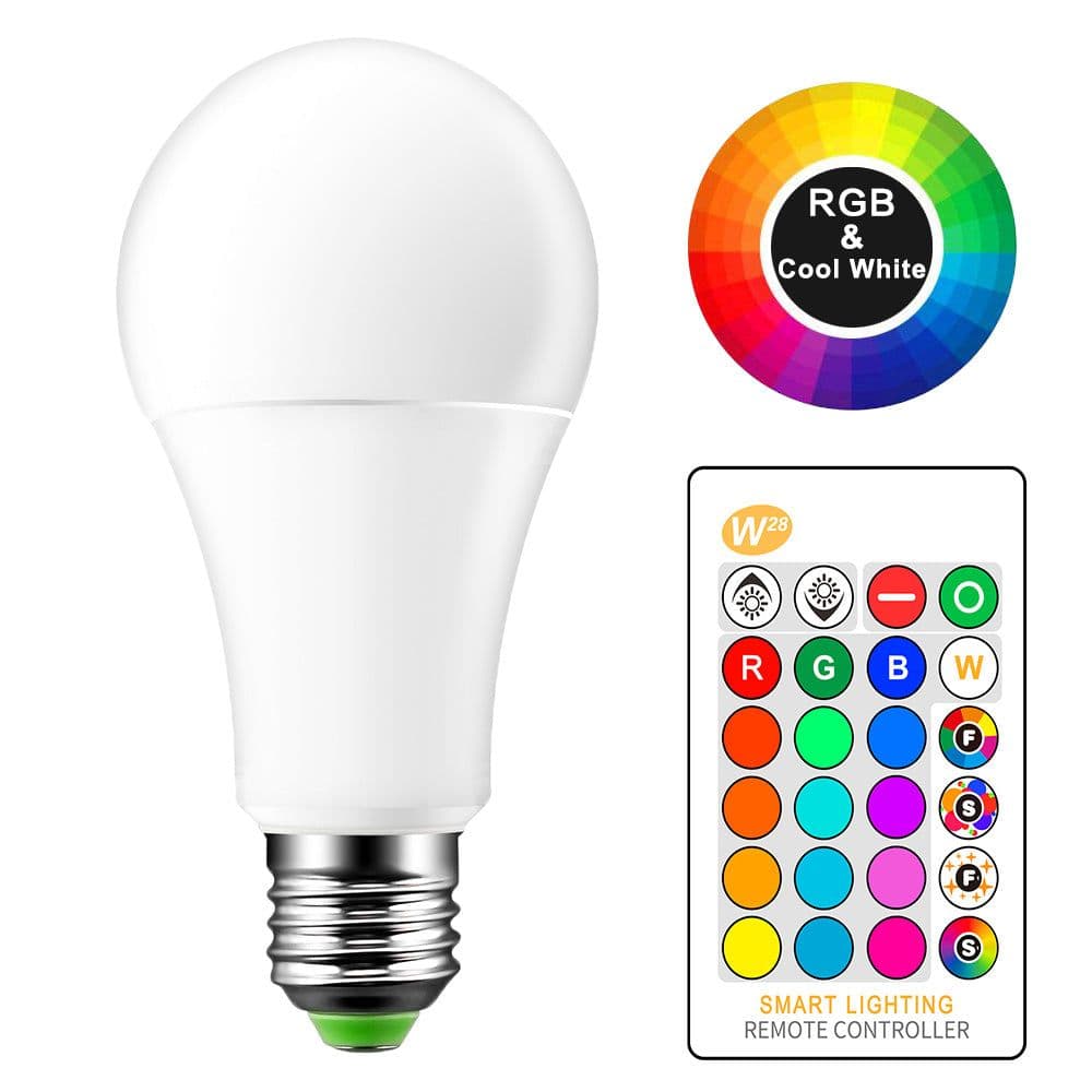 image-RGBW LED Bulb E27 Color Changing Flash Strobe