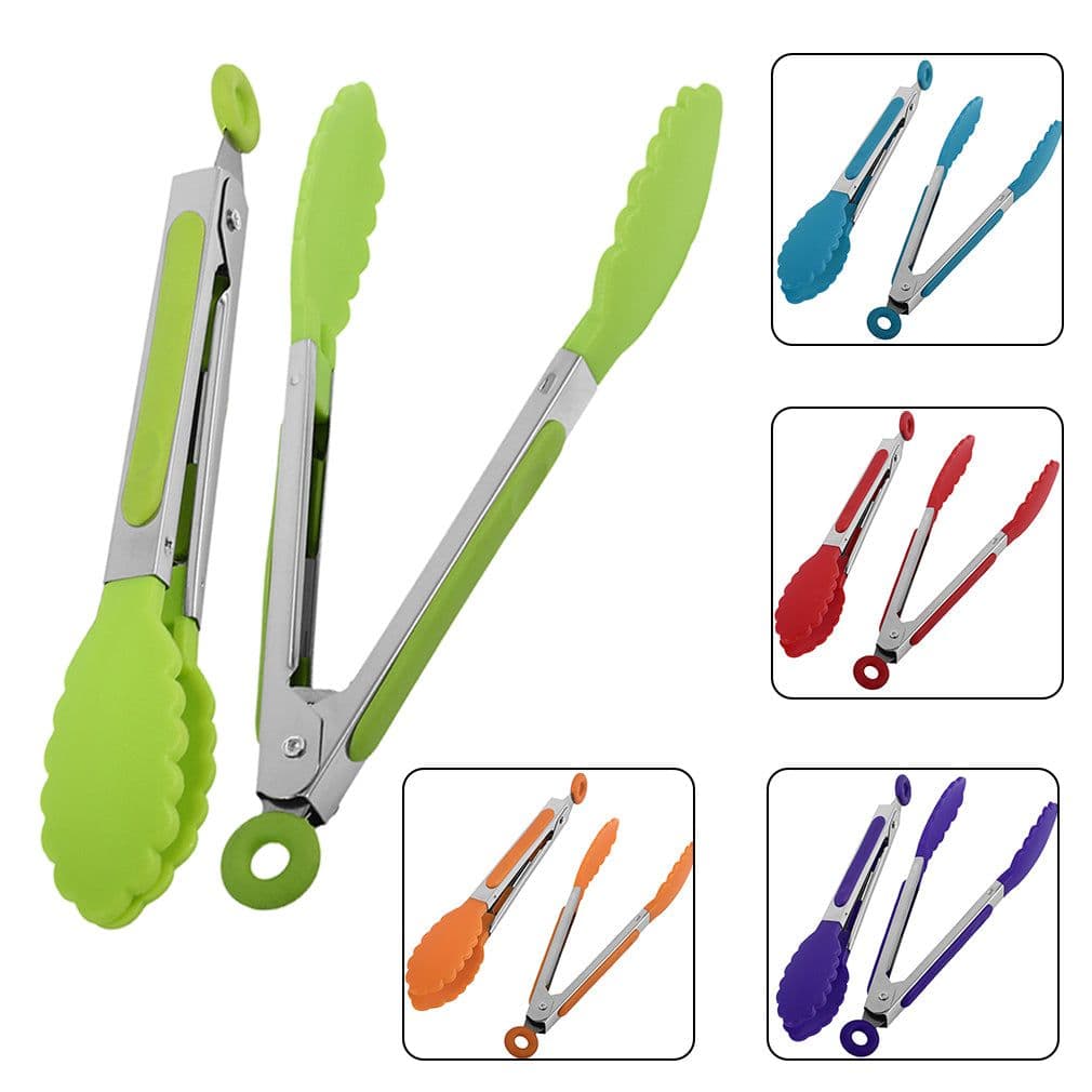 image-8 Inch Non-Slip Stainless Steel Food Clip