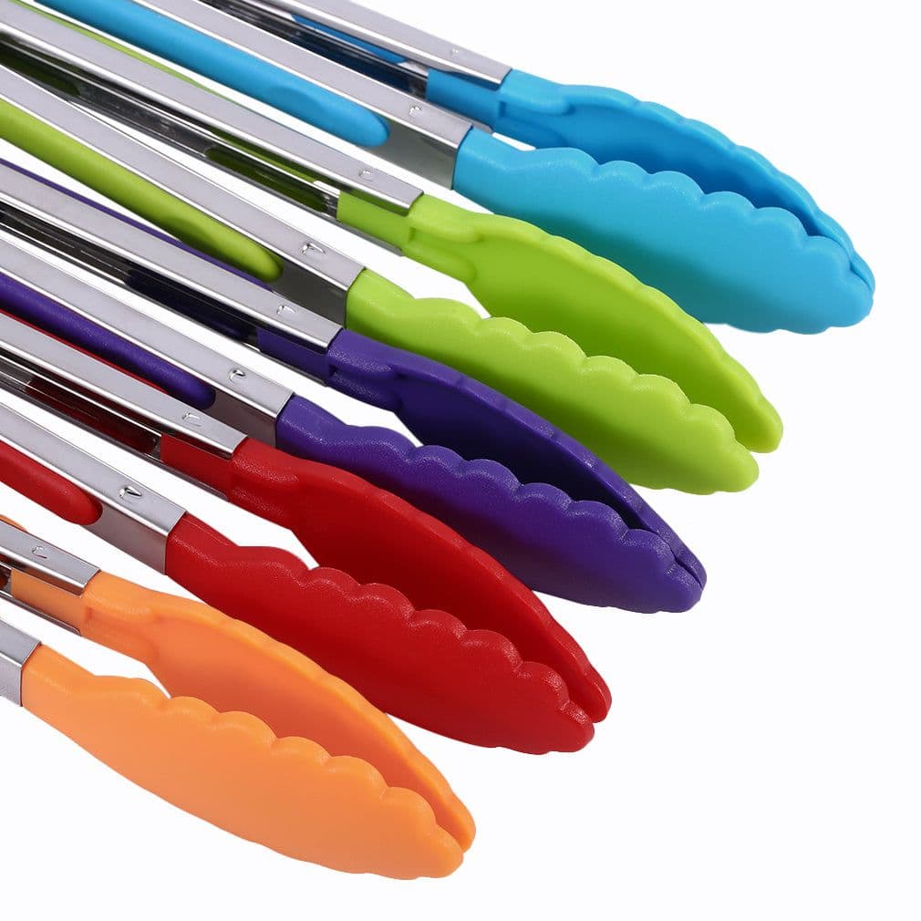 image-8 Inch Non-Slip Stainless Steel Food Clip