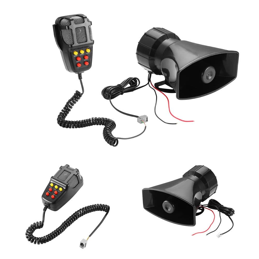 image-12V Car Horn Speakers Police Siren Air Horn Megaphone alarm