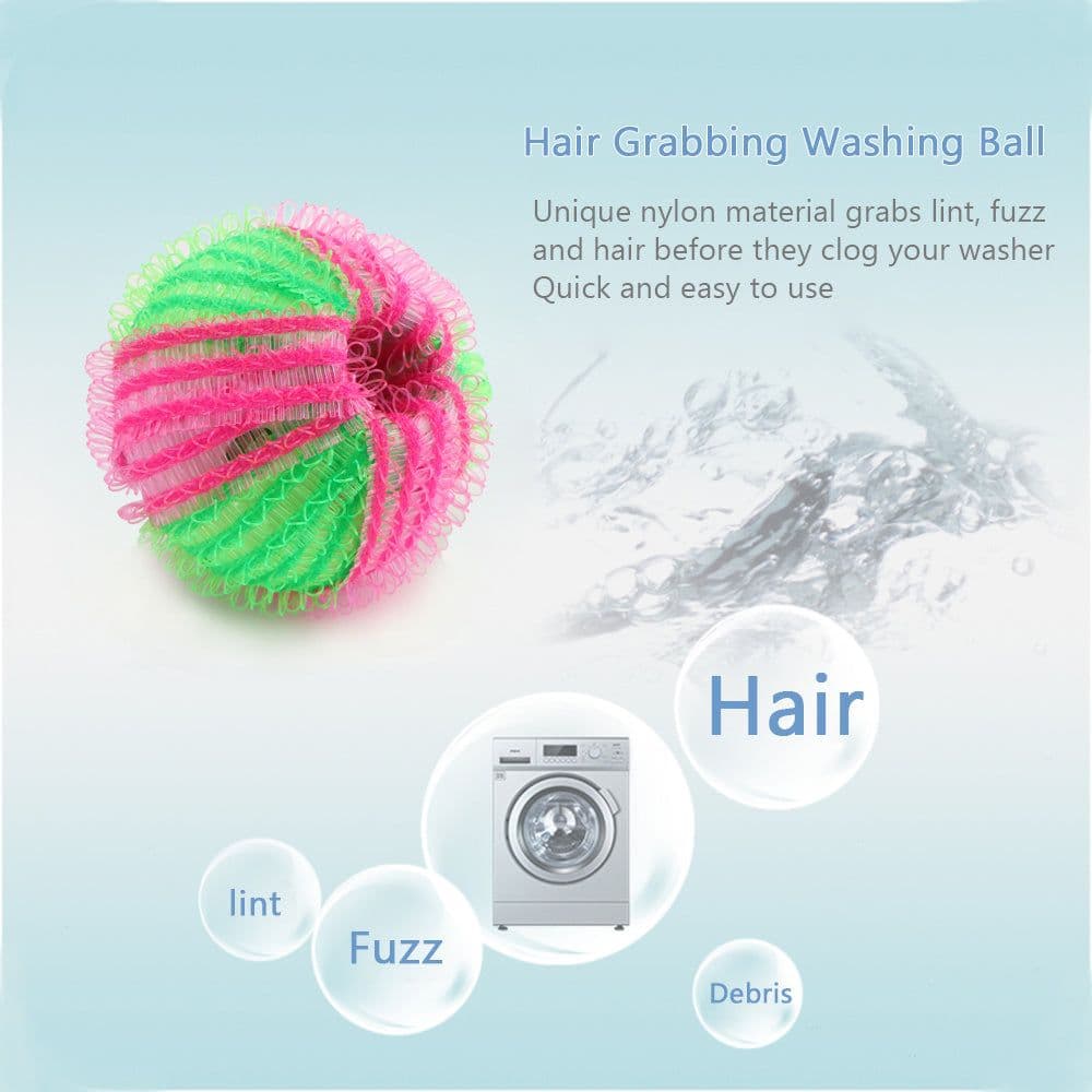 image-6PCS Hair Lint Fluff Grabbing Remover Washing Ball