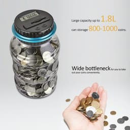 image-Digital Coin Counting Money Saving Box Jar Bank
