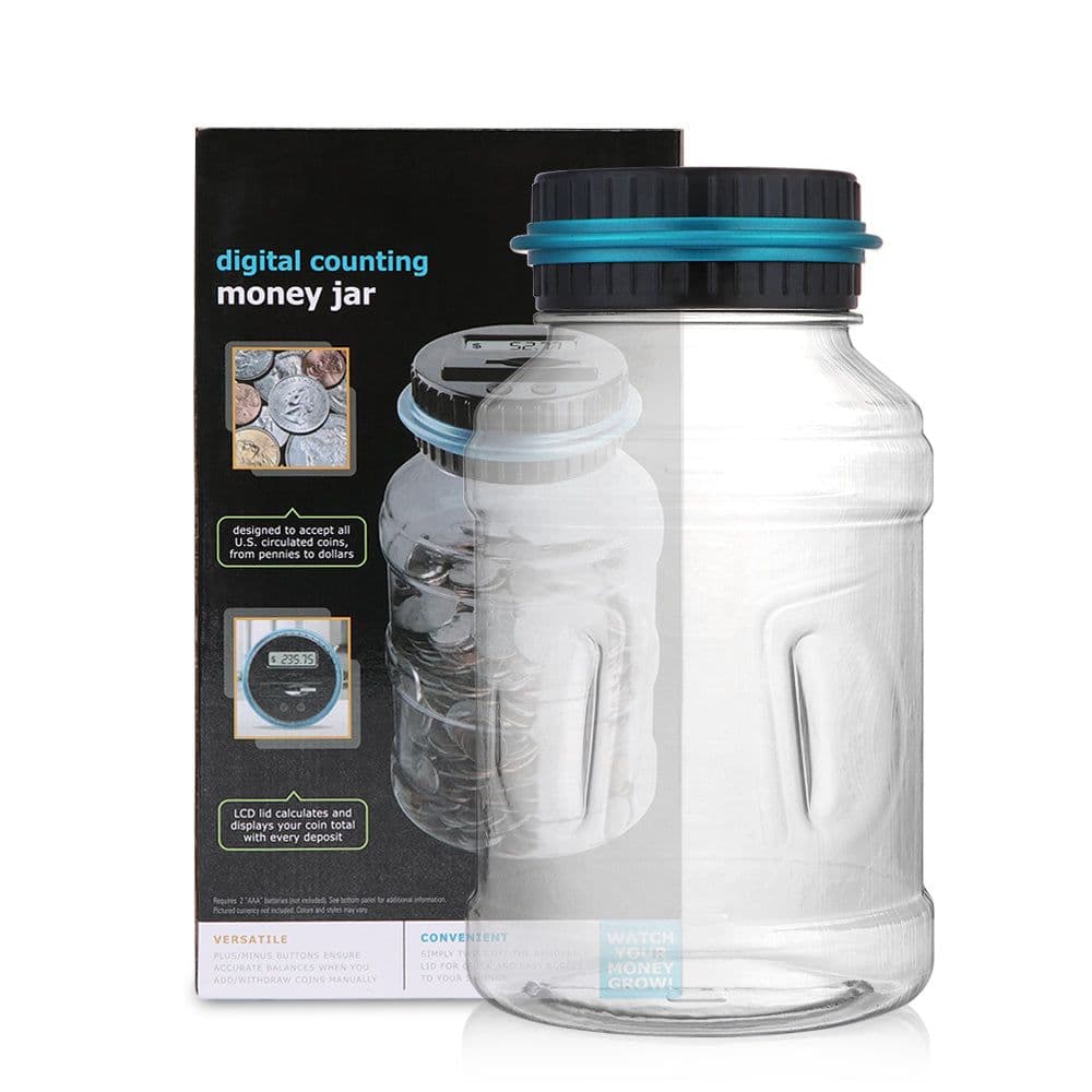 image-Digital Coin Counting Money Saving Box Jar Bank