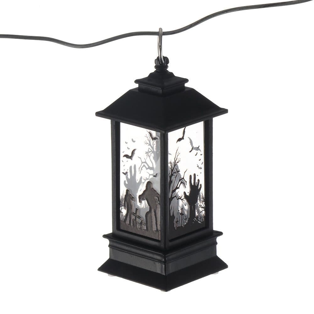 image-Halloween Light LED Hanging Lantern Ghost Pattern
