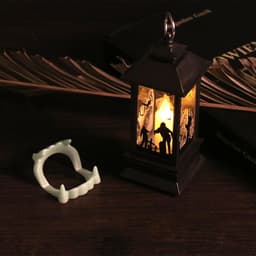 image-Halloween Light LED Hanging Lantern Ghost Pattern