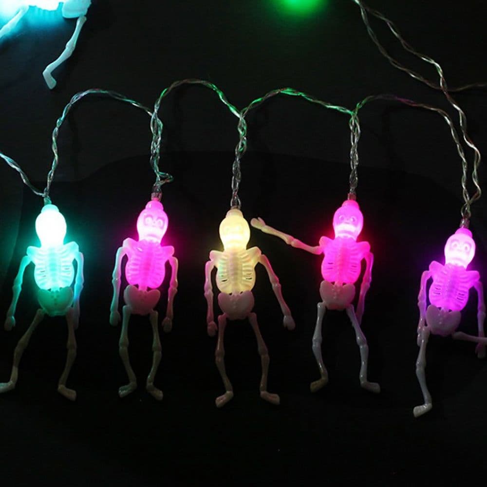 image-Halloween Decorative String Lights Skull 3 M RGB