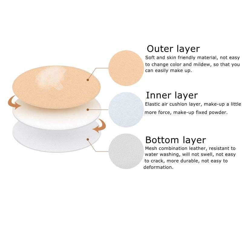 image-10pcs Smooth Cosmetic Soft Wet and dry air cushion puff