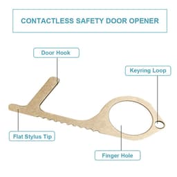 image-2PCS Portable Elevator Tool Antimicrobial Alloy EDC Door Opener