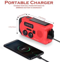 image-Wind Up Solar Radio Emergency Radio Crank Powered