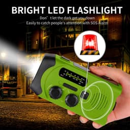 image-Wind Up Solar Radio Emergency Radio Crank Powered