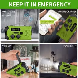 image-Wind Up Solar Radio Emergency Radio Crank Powered