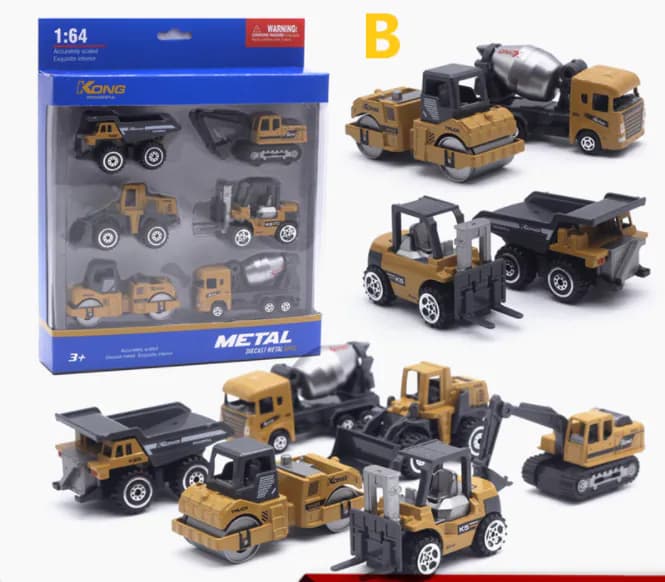 image-6pcs Alloy Vehicle Car Toys For Boys Kids Birthday Gifts