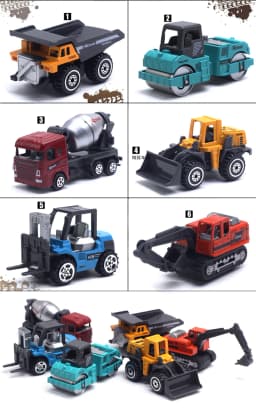 image-6pcs Alloy Vehicle Car Toys For Boys Kids Birthday Gifts