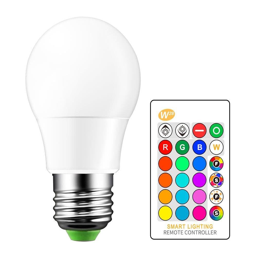 image-IR Remote Control RGBW LED Bulb E27 Color Changing