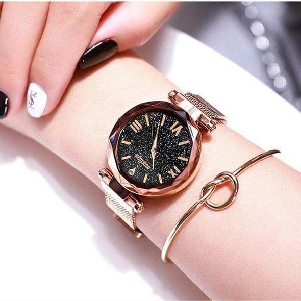 image-Stylish Women Starry Skies Watch Bracelet watch with gift box