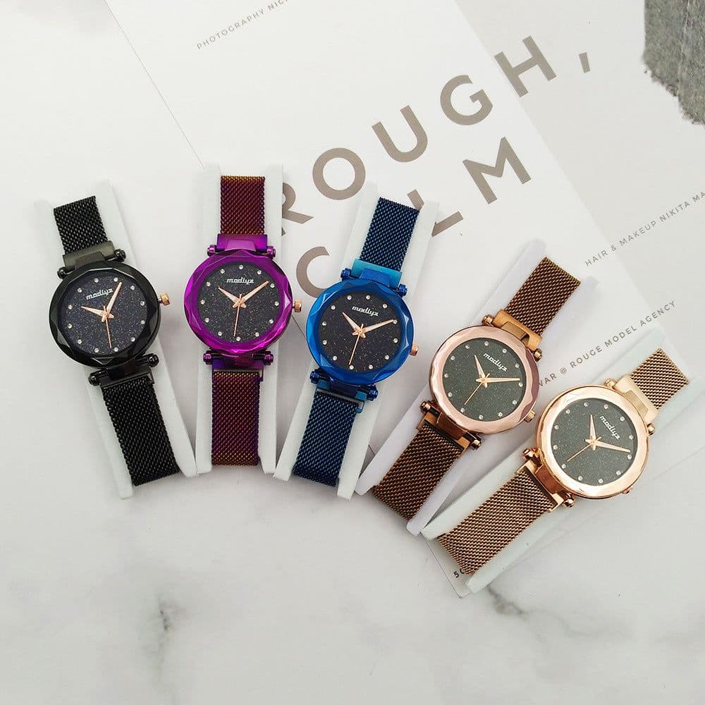 image-Stylish Women Starry Skies Watch Bracelet watch with gift box
