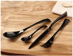 image-4pcs Stainless Steel Steak Knife Fork Spoon