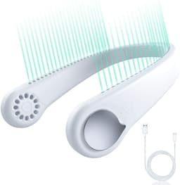 image-Summer Portable Mini Cooling Fan Rechargeable Bladeless Neck Fan