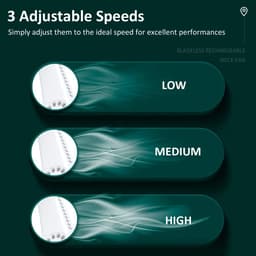 image-Summer Portable Mini Cooling Fan Rechargeable Bladeless Neck Fan