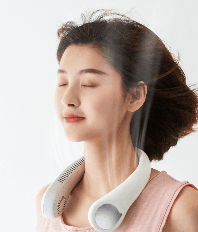 image-Summer Portable Mini Cooling Fan Rechargeable Bladeless Neck Fan