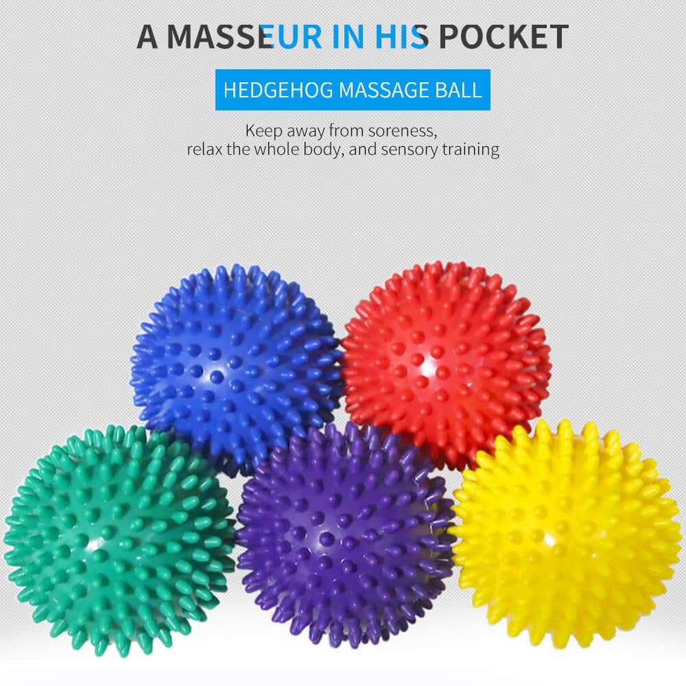 image-Portable Training Grip fitness PVC Hand Trigger Point Massage Ball