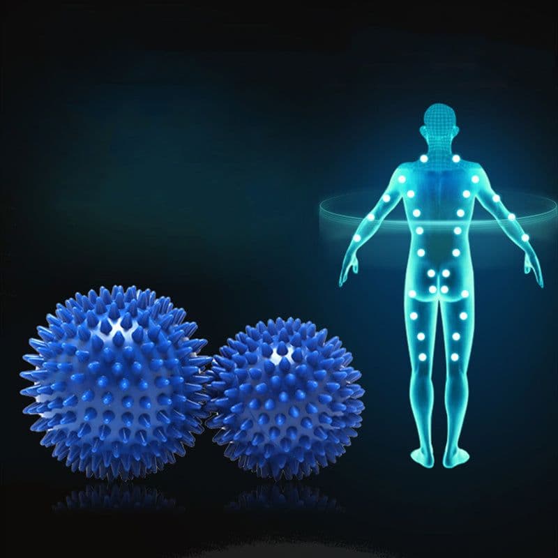 image-Portable Training Grip fitness PVC Hand Trigger Point Massage Ball