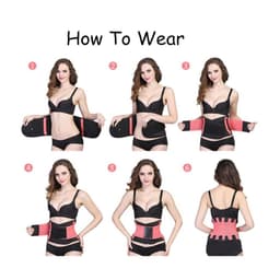 image-Women Body Shapers Waist Cincher Trimmer Pink XL