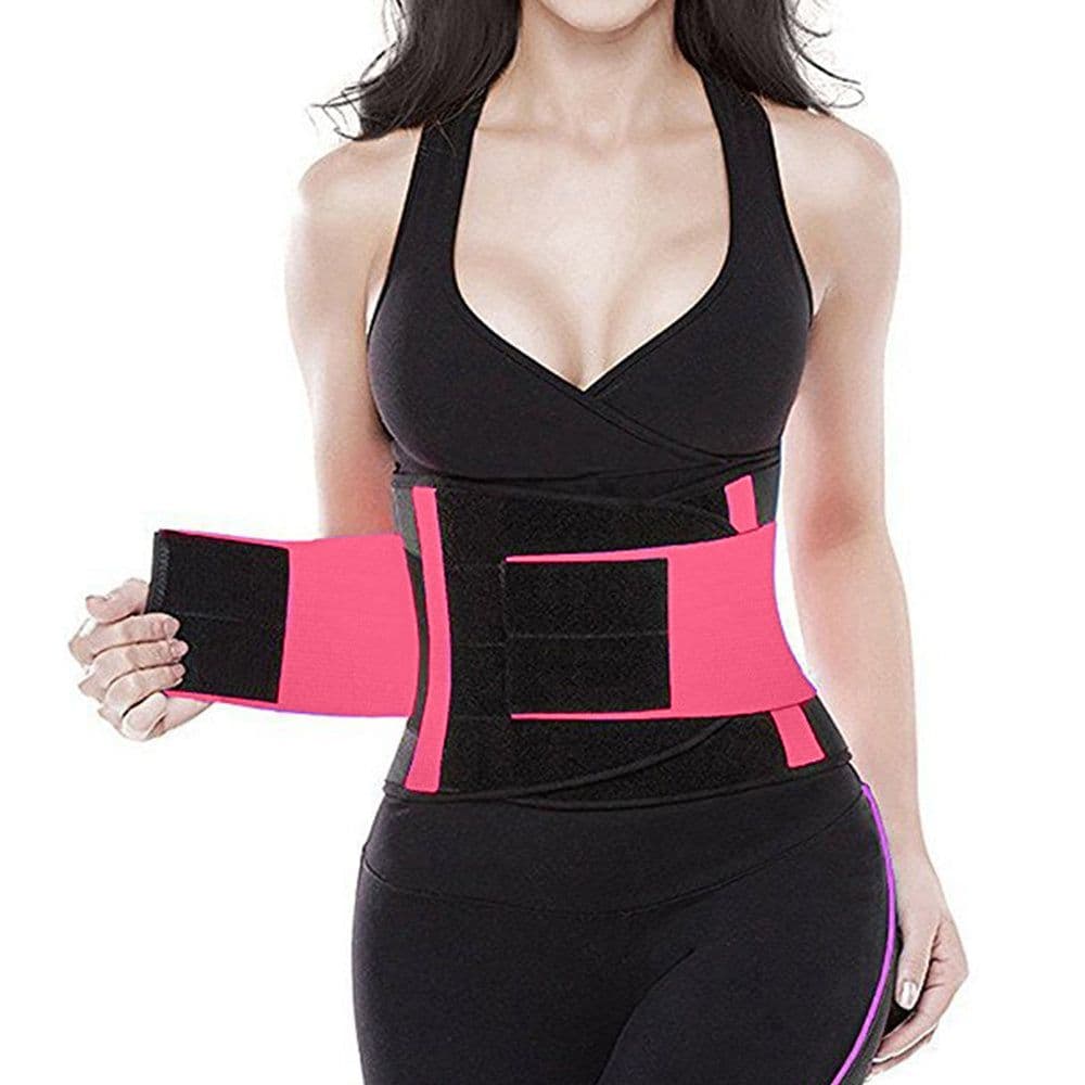 image-Women Body Shapers Waist Cincher Trimmer Pink XL
